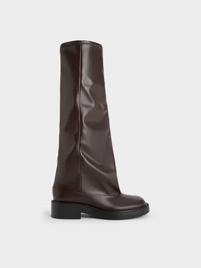 Charles & Keith - Jett Knee-high Boots In Dark Brown