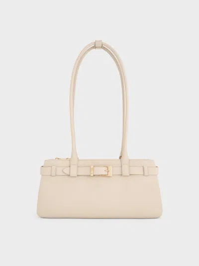 Charles & Keith - Jody Leather Belted Shoulder Bag