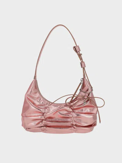 Charles & Keith - Kadee Metallic Ruched Hobo Bag