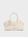 Charles & Keith - Kadee Ruched Bow-charm Bowling Bag