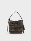 Charles & Keith - Kadee Ruched Bow-charm Mini Bag