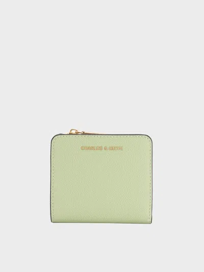 Charles & Keith - Keely Top Zip Small Wallet In Matcha Green