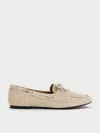 Charles & Keith - Kori Suede Boat Shoes In Beige