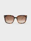 Charles & Keith - Kris Tortoiseshell Chain-detail Sunglasses