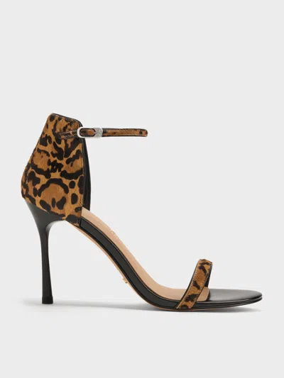 Charles & Keith - Kyra Calf Hair Leopard-print Stiletto Sandals