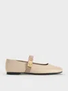 Charles & Keith - Lando Two-tone Metallic-buckle Mary Jane Flats In Multi