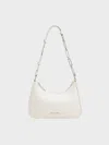 Charles & Keith - Lane Chain-link Shoulder Bag In Cream