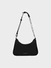 Charles & Keith - Lane Chain-link Shoulder Bag In Noir