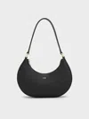 Charles & Keith - Leather Crescent Hobo Bag