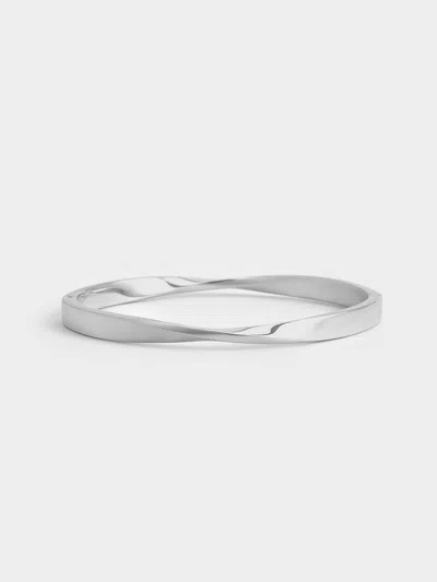 Charles & Keith - Lena Twist Bangle In Silver