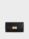 Charles & Keith - Lennie Chain-handle Wallet In Black