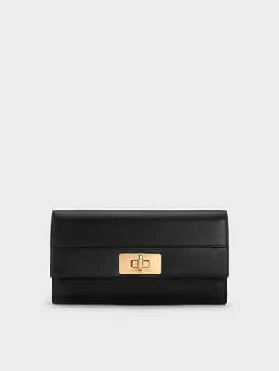 Charles & Keith - Lennie Chain-handle Wallet In Black