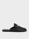 Charles & Keith - Leslie Metallic-accent Mules In Black