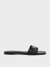 Charles & Keith - Leslie Slide Sandals In Black