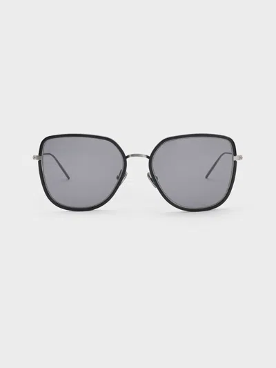 Charles & Keith - Lisbeth Butterfly Sunglasses In Black
