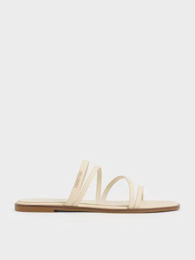 Charles & Keith - Lliana Strappy Slide Sandals In Gray