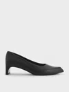 Charles & Keith - Lorde Blade-heel Pointed-toe Pumps In Black