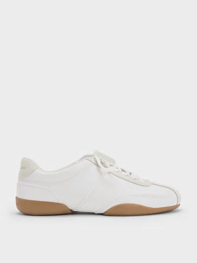 Charles & Keith - Louise Two-tone Sneakers In White