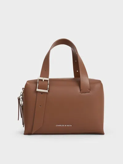 Charles & Keith - Marceline Bowling Bag In Chocolate