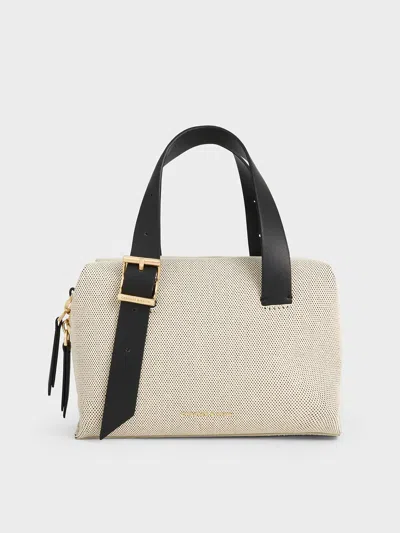 Charles & Keith - Marceline Canvas Bowling Bag In Multi