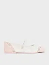 Charles & Keith - Marianne Girls' Two-tone Heart Mary Jane Flats In White