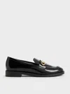 Charles & Keith - Marley Metallic-accent Loafers In Black