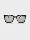 Charles & Keith - Maude Recycled Acetate Square Sunglasses In Black