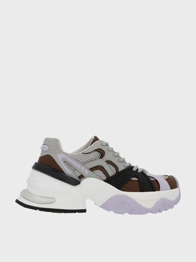 Charles & Keith - Mesh Contrast-trim Chunky Sneakers In Brown