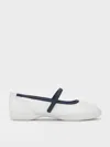 Charles & Keith - Mesh Contrast-trim Mary Jane Sneakers In Dark Blue