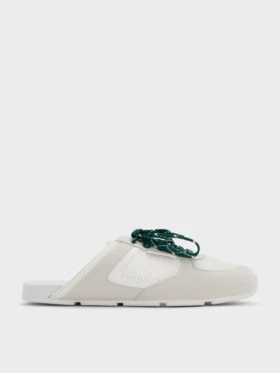 Charles & Keith - Mesh Patterned-lace Slip-on Sneakers In Multi