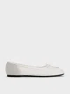 Charles & Keith - Mesh Square-toe Bow Ballet Flats