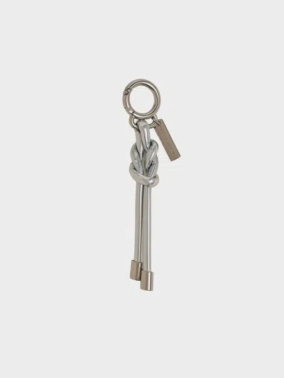 Charles & Keith - Metallic Knotted Rope Charm In Silver