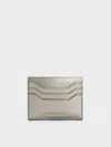 Charles & Keith - Carli Metallic Multi-slot Card Holder In Pewter