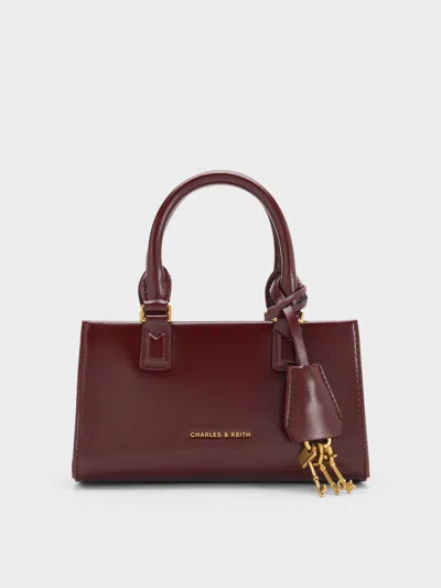 Charles & Keith - Mini Kerry Top Handle Bag In Red