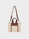 Charles & Keith - Mini Shalia Canvas Tote Bag In Beige Canvas