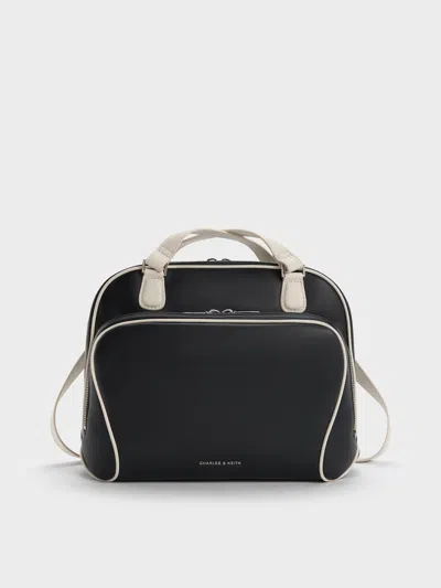 Charles & Keith - Nelly Two-tone Front-pocket Boxy Backpack In Multi