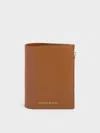 Charles & Keith - Noelle Passport Holder In Brown
