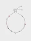 Charles & Keith - Oceana Crystal Bracelet In Silver
