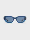 Charles & Keith - Onyx Recycled Acetate Cat-eye Sunglasses In Blue