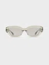 Charles & Keith - Onyx Recycled Acetate Cat-eye Sunglasses In Grey