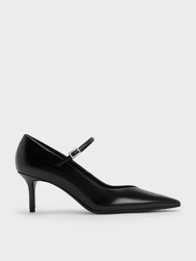 Charles & Keith - Pointed-toe Stiletto-heel Pumps In Black