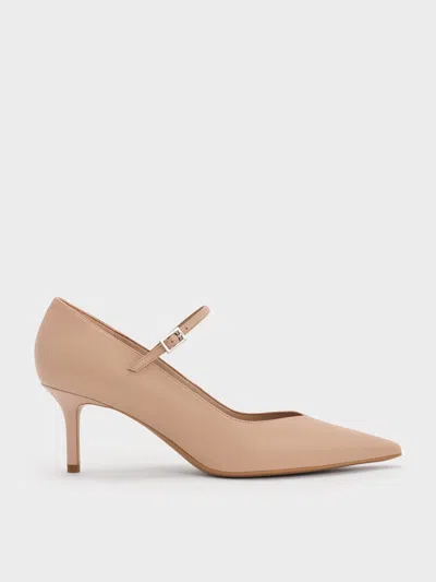 Charles & Keith - Pointed-toe Stiletto-heel Pumps In Brown