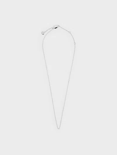 Charles & Keith - Princess Chain Necklace In Metallic