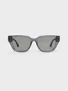 Charles & Keith - Recycled Acetate Cat-eye Sunglasses In Navy