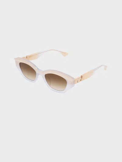 Charles & Keith - Recycled Acetate Sculptural Cat-eye Sunglasses In Multi