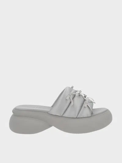 Charles & Keith - Recycled Polyester Bow Puffy Sports Sandals