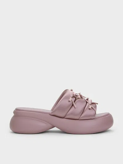 Charles & Keith - Recycled Polyester Bow Puffy Sports Sandals