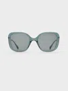 Charles & Keith - Renee Recycled Acetate Butterfly Sunglasses In Teal