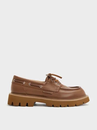 Charles & Keith - Ridged-sole Boat Shoes In Multi