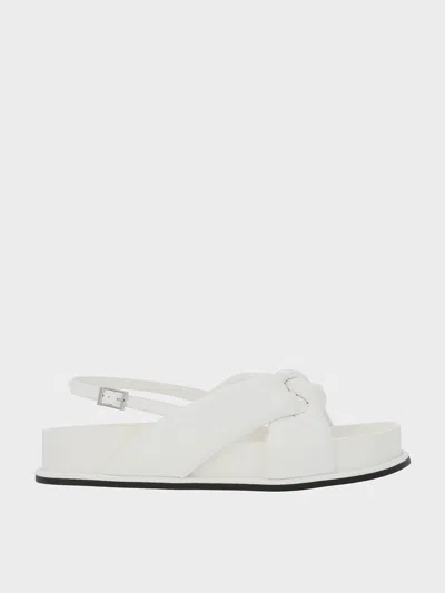 Charles & Keith - Rosetta Knotted Puffy Sandals In White